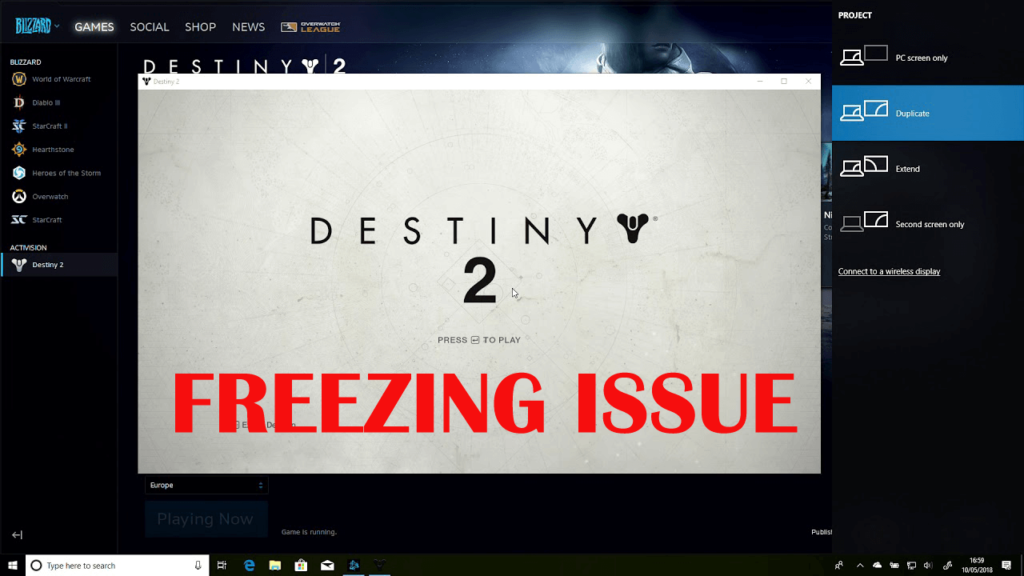 rozwiązać problem Destiny 2 Freezing PC